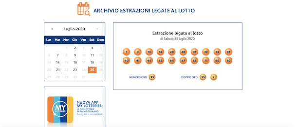 Estrazione Lotto serale