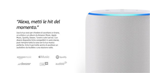 Come funziona Alexa per la musica
