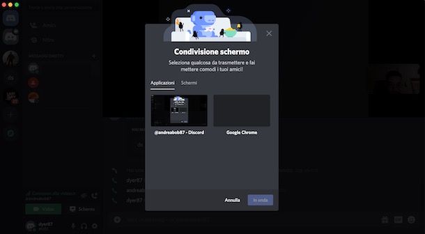Come condividere lo schermo su Discord da computer
