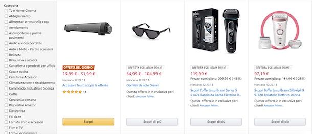 Offerte di oggi su Amazon