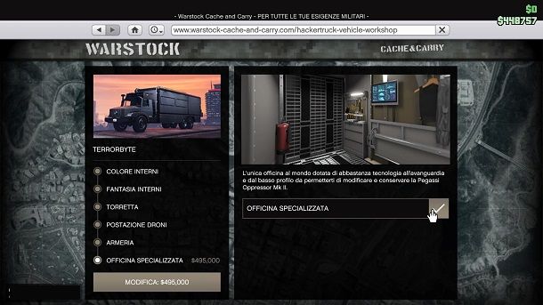 Officina specializzata Terrorbyte GTA Online