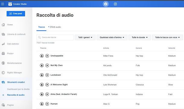 Raccolta di audio