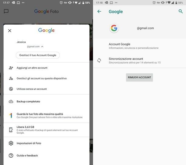 Come eliminare account Google Foto Salvatore Aranzulla