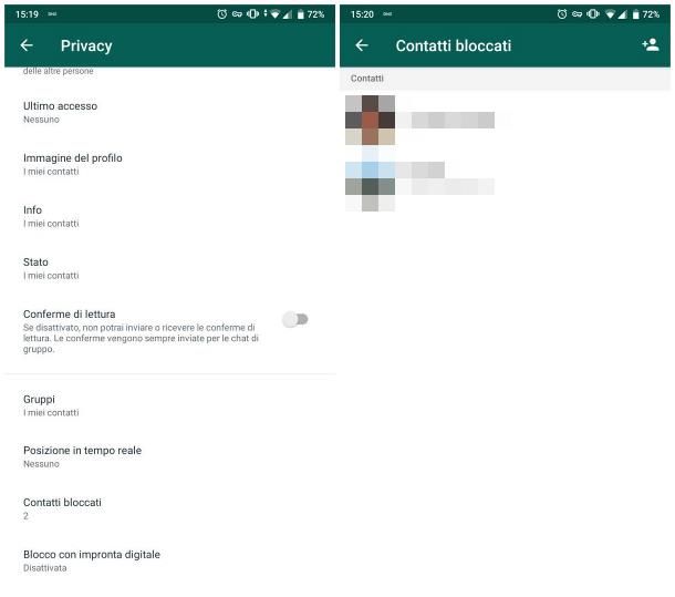 Come bloccare messaggi WhatsApp