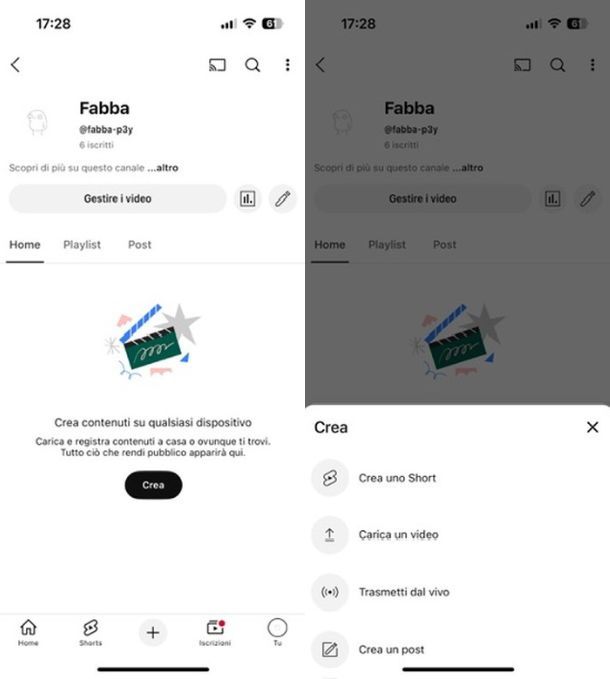 Live su YouTube da smartphone