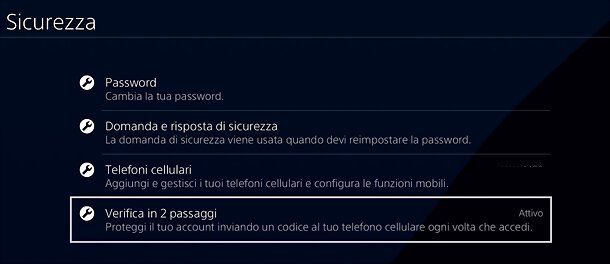 Come abilitare 2FA PS4