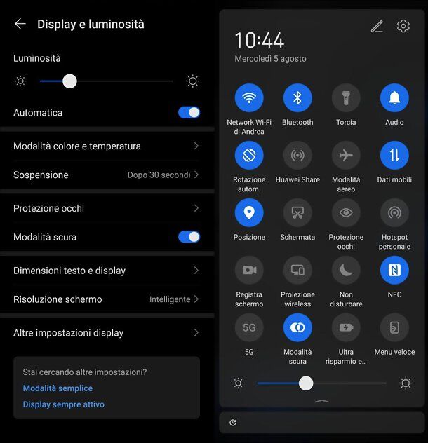 Modalità scura Android