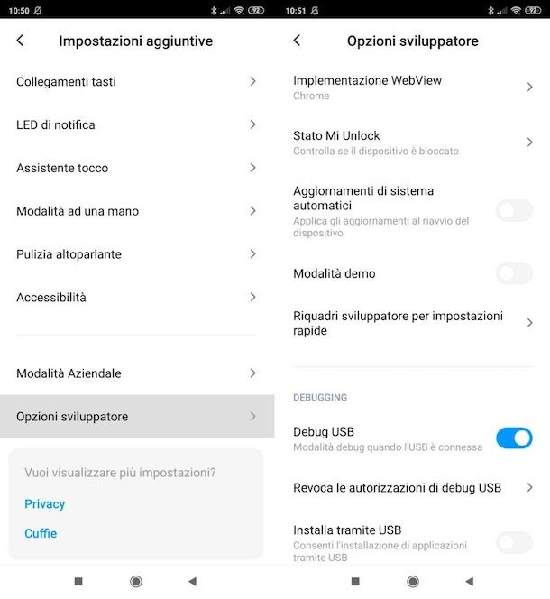 Debuggano USB Android