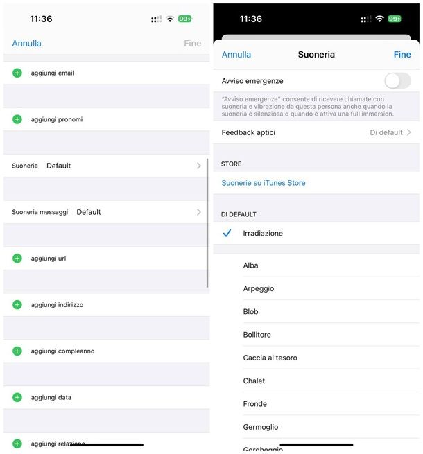 Come mettere la suoneria personalizzata: iPhone