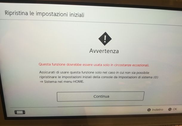 Ricorrere al ripristino totale solo in circostanze eccezionali