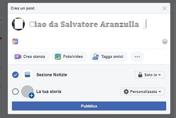 Come cambiare font su Facebook