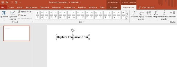 Equazioni su PowerPoint