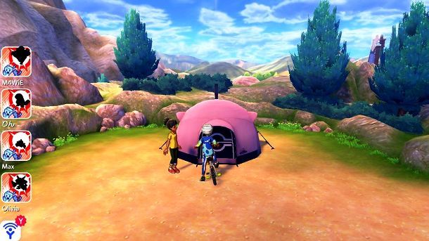 Tenda per Pokecampeggio nel Percorso 3 di Pokémon Scudo