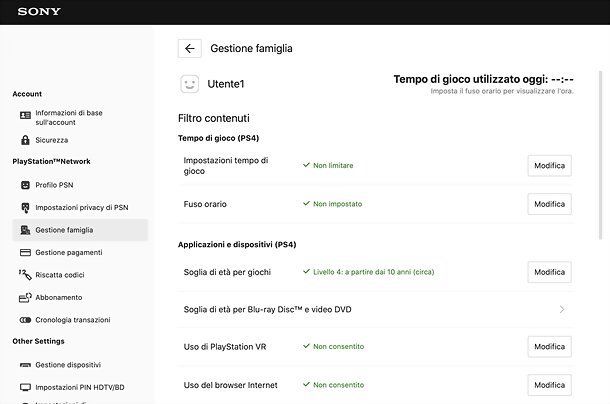 Come togliere il filtro contenuti PS4 da PC