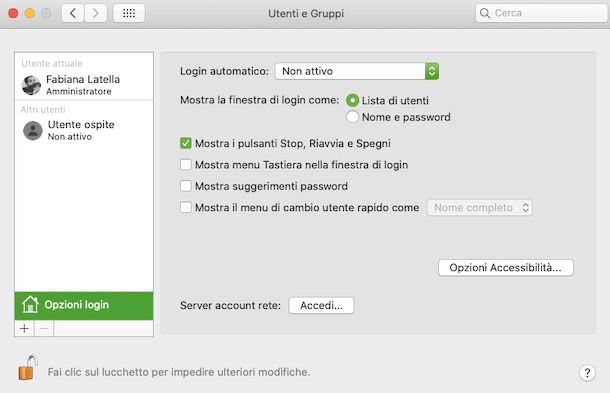 Come impostare password su Mac