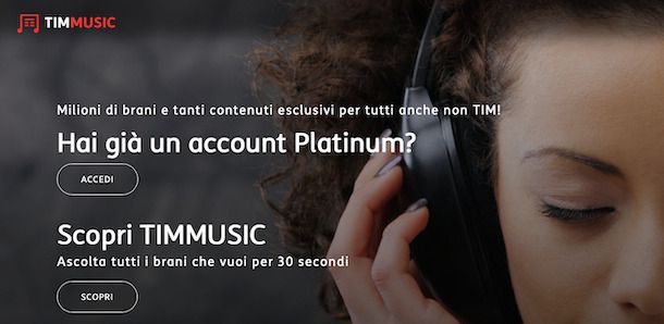 Contattare via email Telecom per assistenza TIMMUSIC