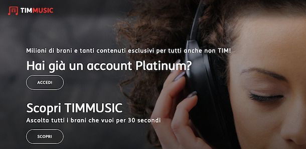 Contattare via email Telecom per assistenza TIMMUSIC