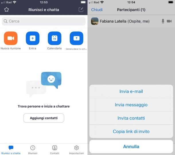 Link Zoom smartphone e tablet