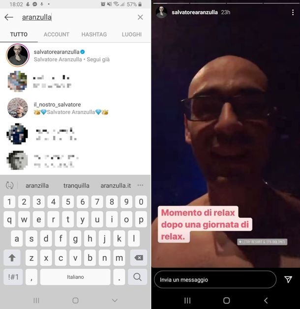 Storie Instagram