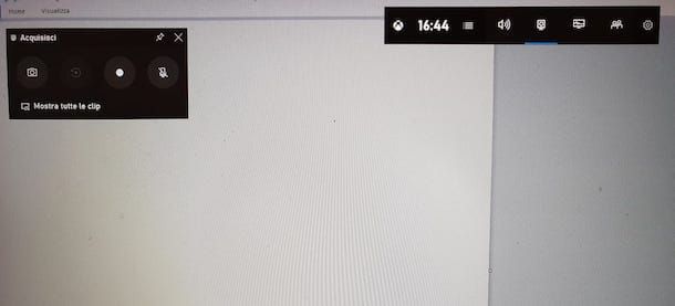 Registrazione schermo Windows Xbox Game Bar