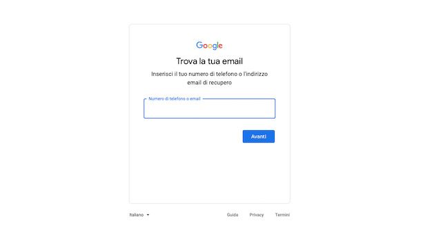 Recuperare Gmail