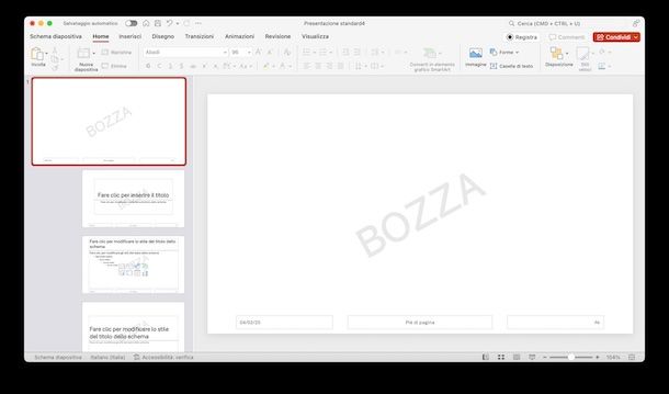 Bozza PowerPoint