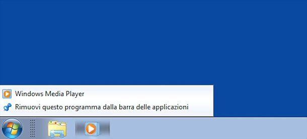 Icone barra delle applicazioni Windows 7