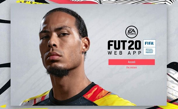 Come entrare Web App FIFA