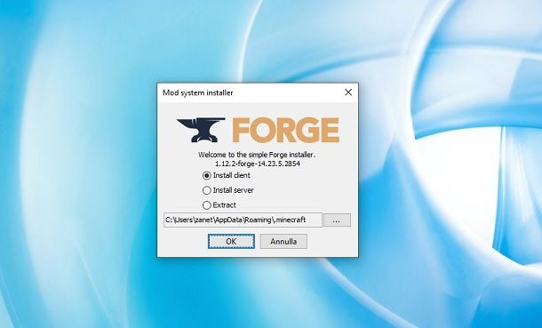 Installazione Forge Windows