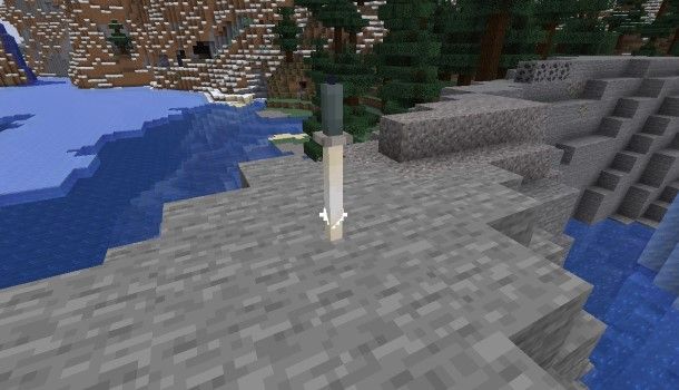 Come fare la spada nella roccia su Minecraft