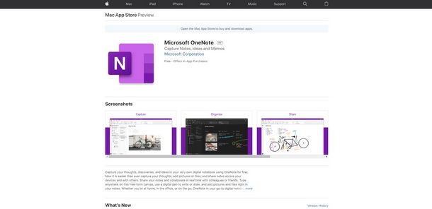 Scaricare One Note per Windows o Mac