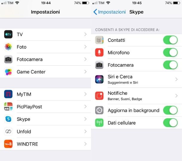 Attivare microfono Skype smartphone e tablet