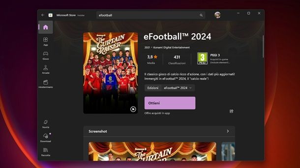eFootball Microsoft Store