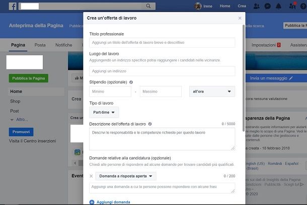 lavoro FB PC