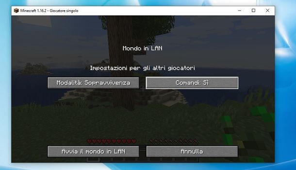 Comandi Minecraft Sopravvivenza