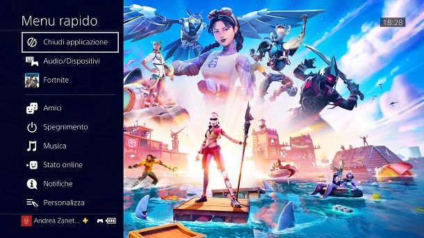 Come riavviare Fortnite su PS4