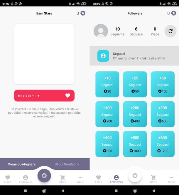 Altre app per comprare follower TikTok