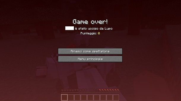 Game Over Minecraft