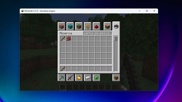 Come fare una canna da pesca su Minecraft Creativa