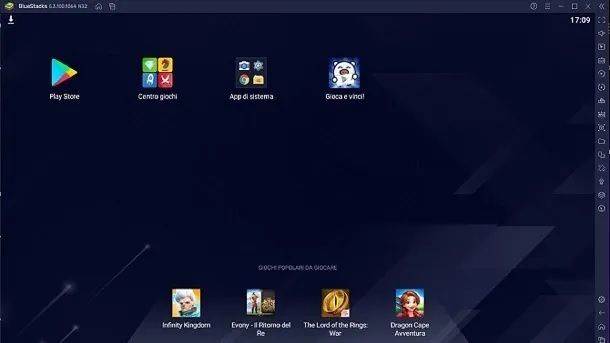 Giochi schermata principlae BlueStacks