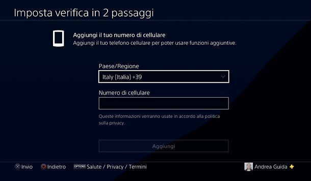 Come abilitare 2FA PS4