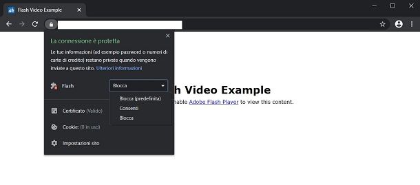 Riabilitare Flash Player su Chrome