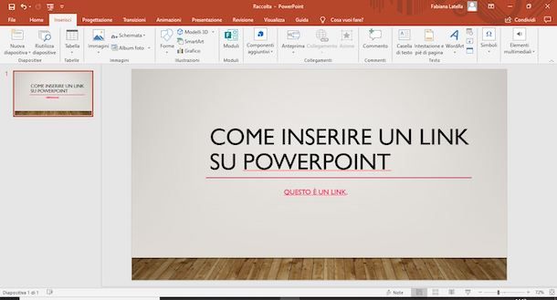 Link cliccabile PowerPoint