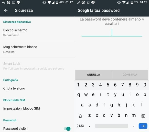 Password Android