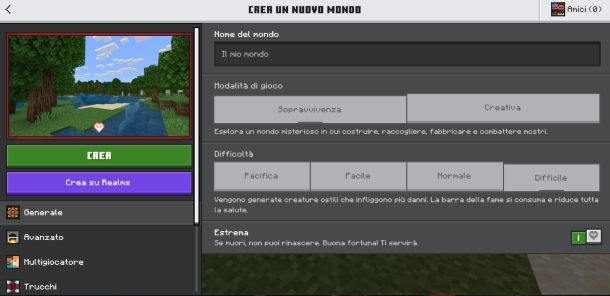 Come avere Minecraft Estremo