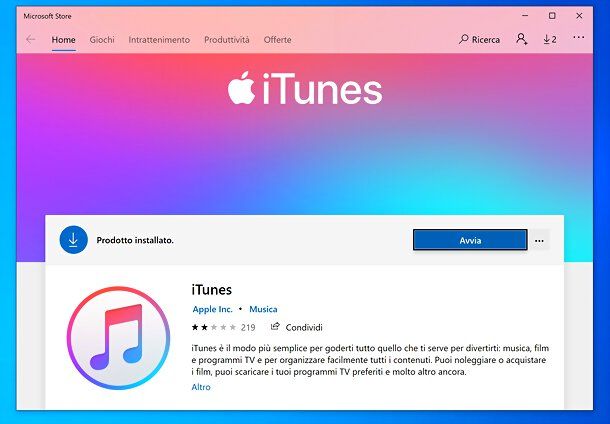 iTunes Microsoft Store