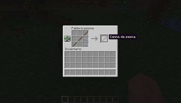 Creare Canna da Pesca su Minecraft