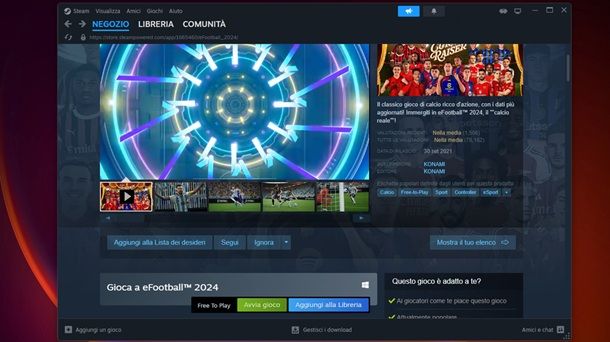 Scaricare PES gratis Steam