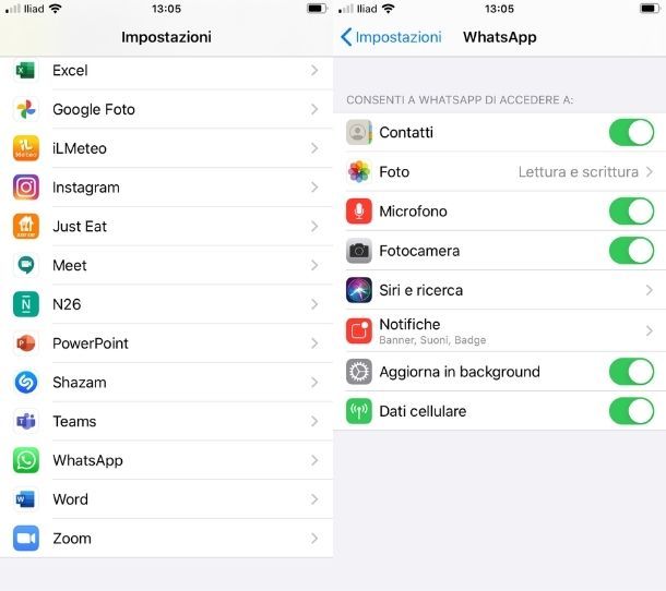 Riattivare microfono WhatsApp