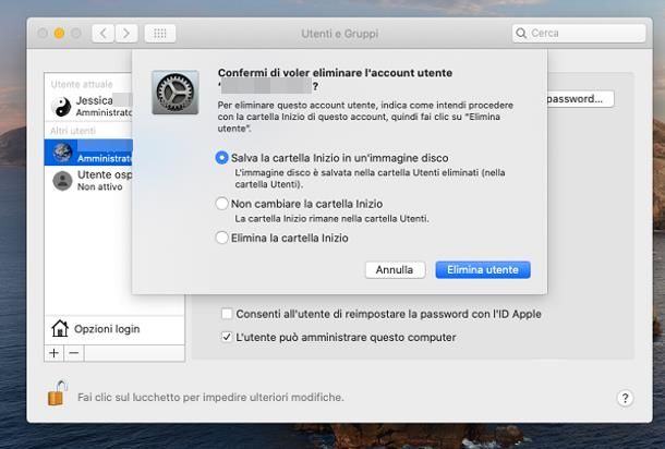 Come eliminare un account dal PC